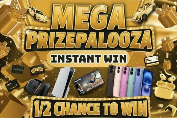 May Mega Prizepalooza 1 in 2 Chance Instant Win