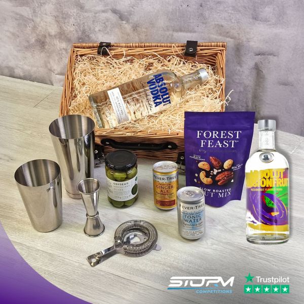 Absolut Blue Swedish Vodka Luxury Cocktail Hamper