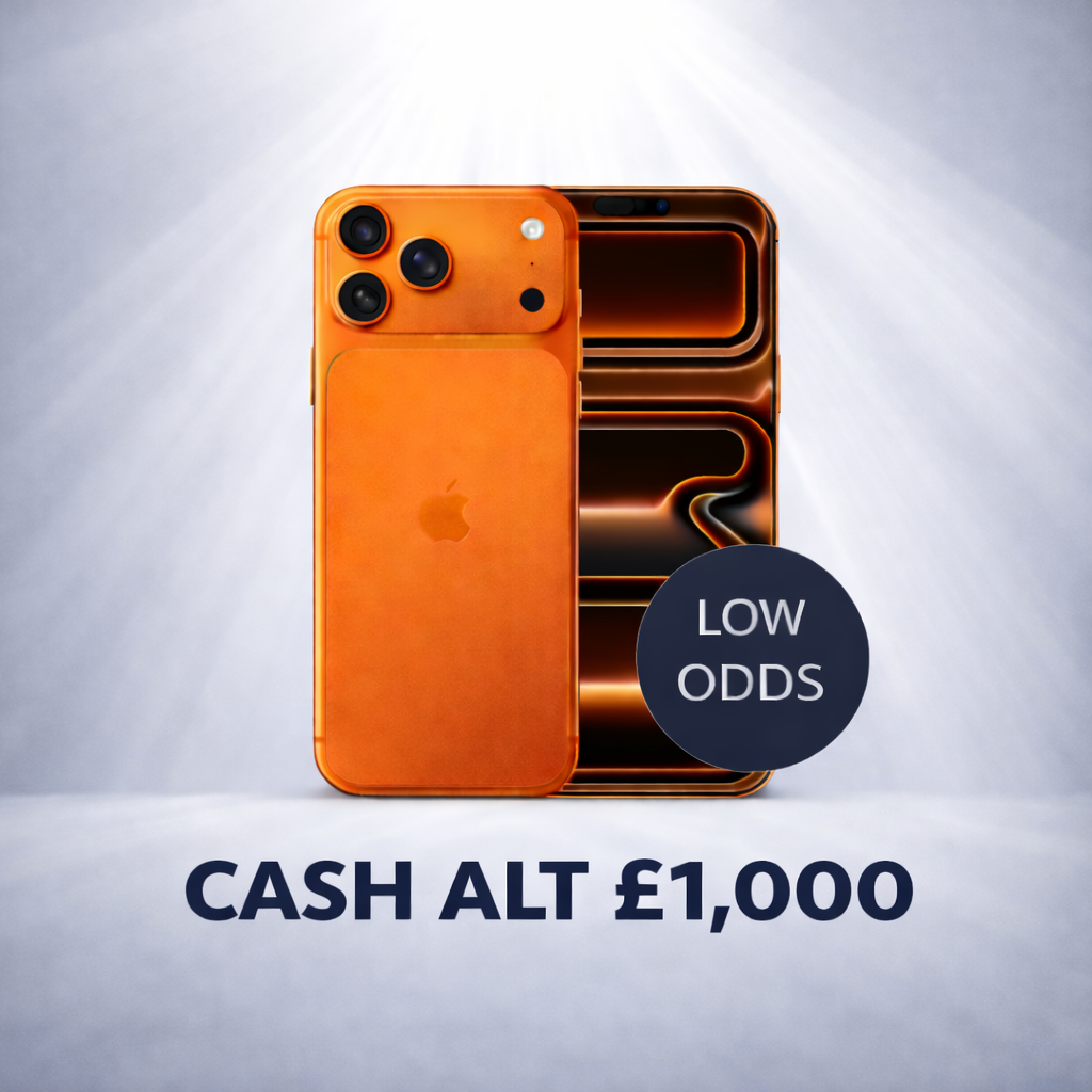 iPhone 17 Pro Max – Cosmic Orange         or £1,000 Cash Alternative