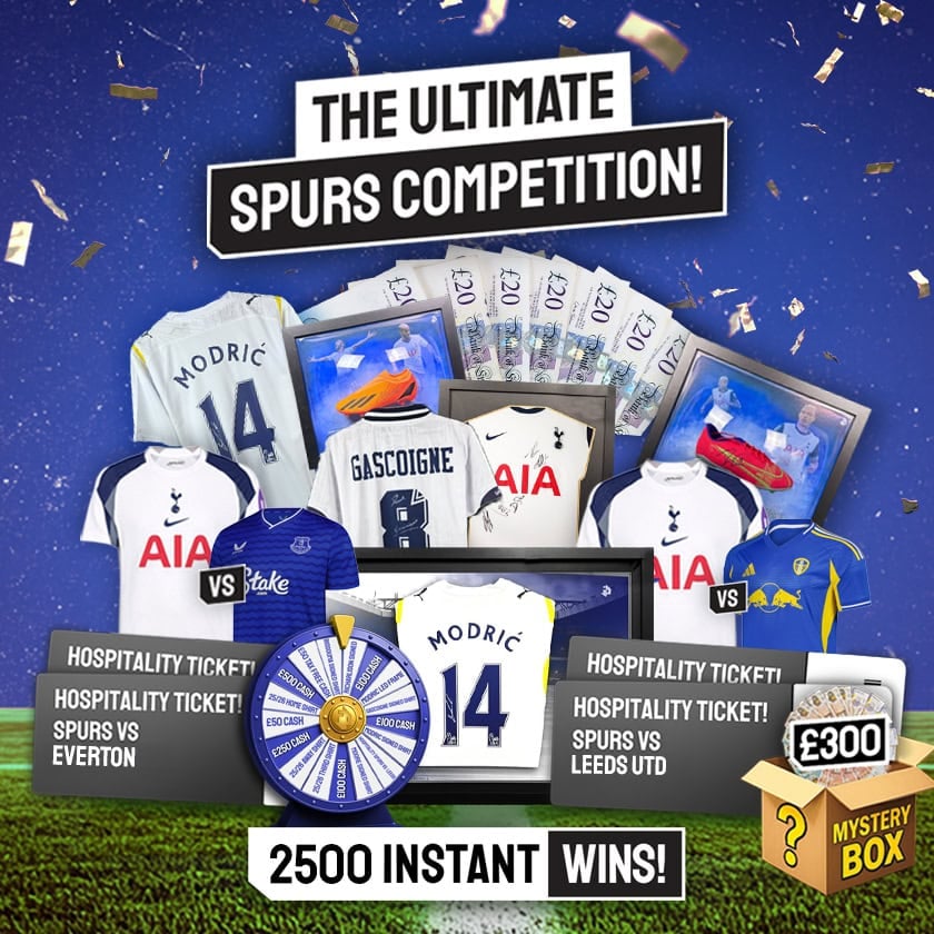 MEGA Spurs Competition! Win 2x Hospitality Tickets to Spurs vs Everton on the Final Day! (Including 2500x Instant Wins)