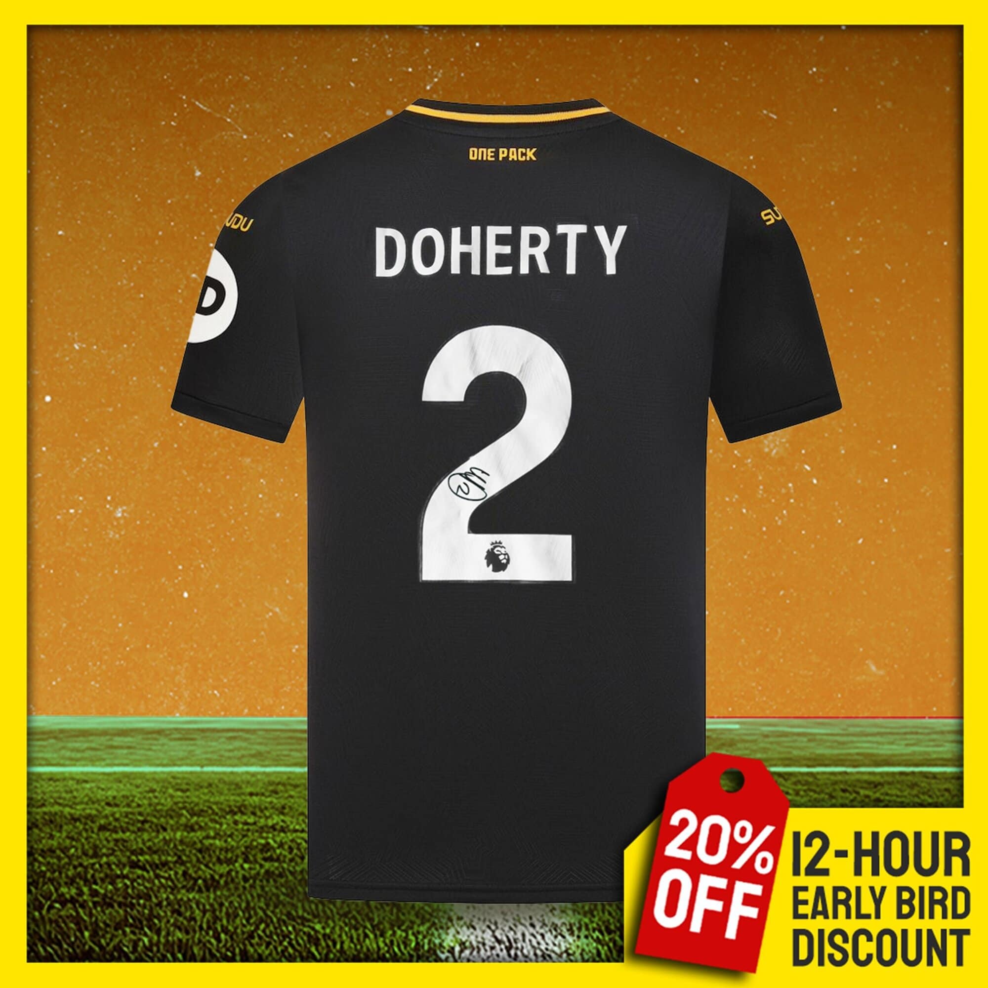 Matt Doherty Signed Wolves Away Shirt!