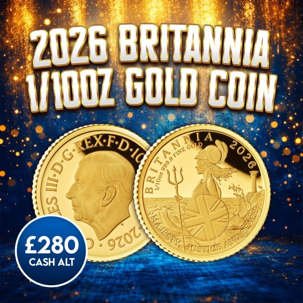 Britannia 1/10Oz Gold Bullion Coin Or £280 Cash