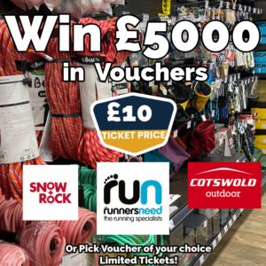 Win £5,000 in vouchers for  Cotswold Outdoor, Snow + Rock & Runners Need OR £4000 Cash!