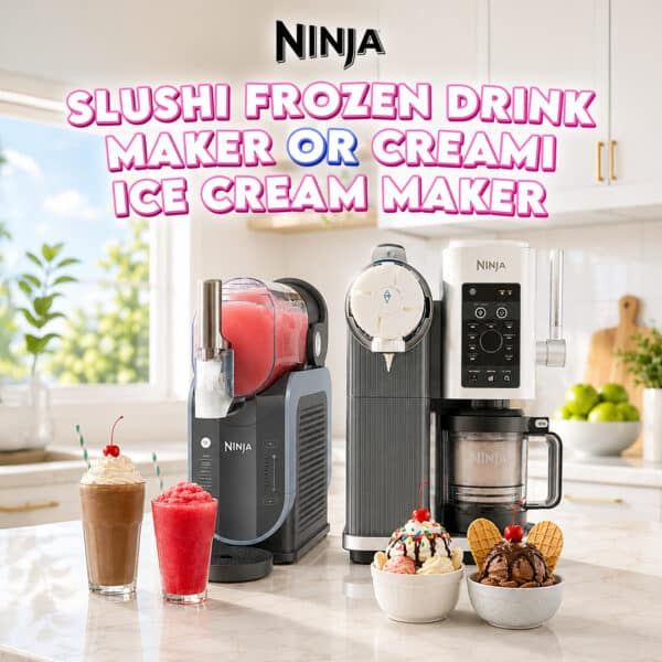 Ninja CREAMi Scoop & Swirl 13-in-1 Soft Serve & Ice Cream Maker OR Ninja SLUSHi Frozen Drink Maker
