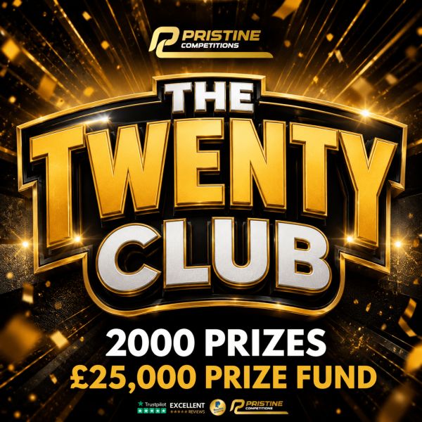The Twenty Club Cash Instant Wins – 2,000 Prizes – £25,000 Prize Fund