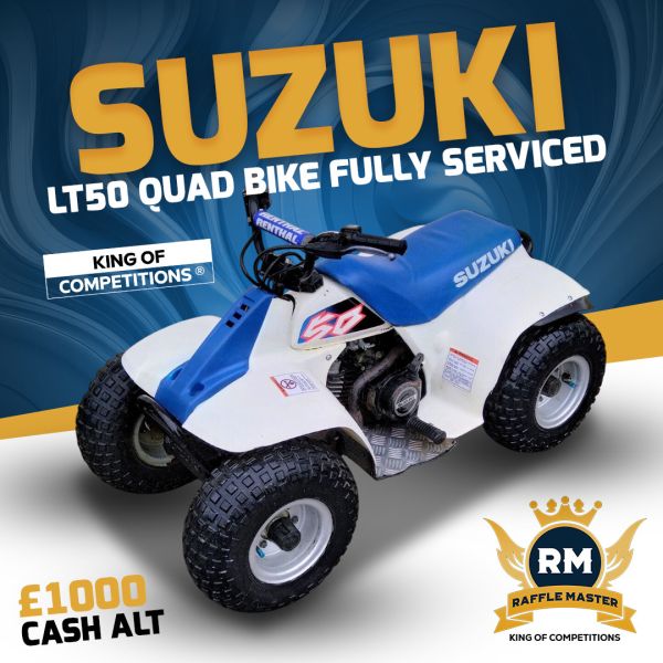 Retro Suzuki LT 50 Kids 50cc Quad 10/10 Condition £1000 Cash Alt Live Draw 09-04-26