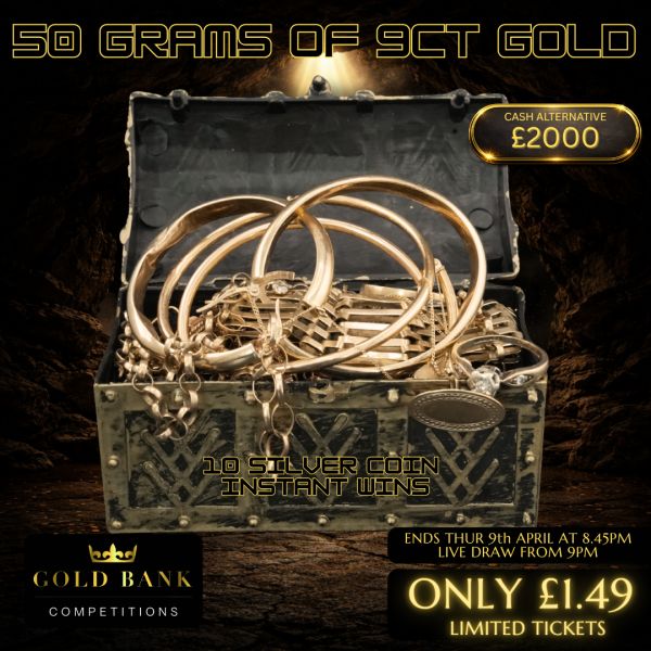 50g OF 9CT TREASURE + INSTANT WINS