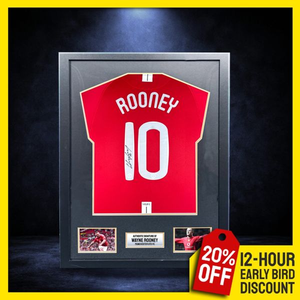 Man Utd Competition! Win this Wayne Rooney signed & framed Man Utd shirt!