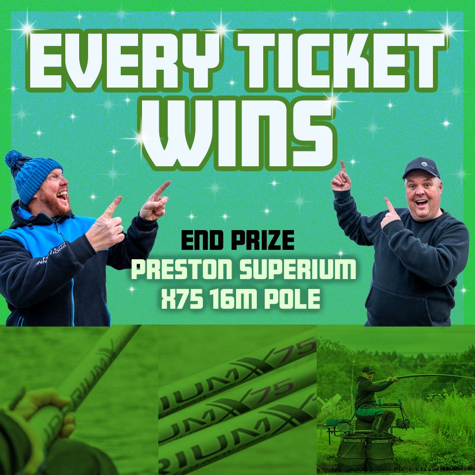 Preston Superium X75 16m Pole – EVERY TICKET WINS!