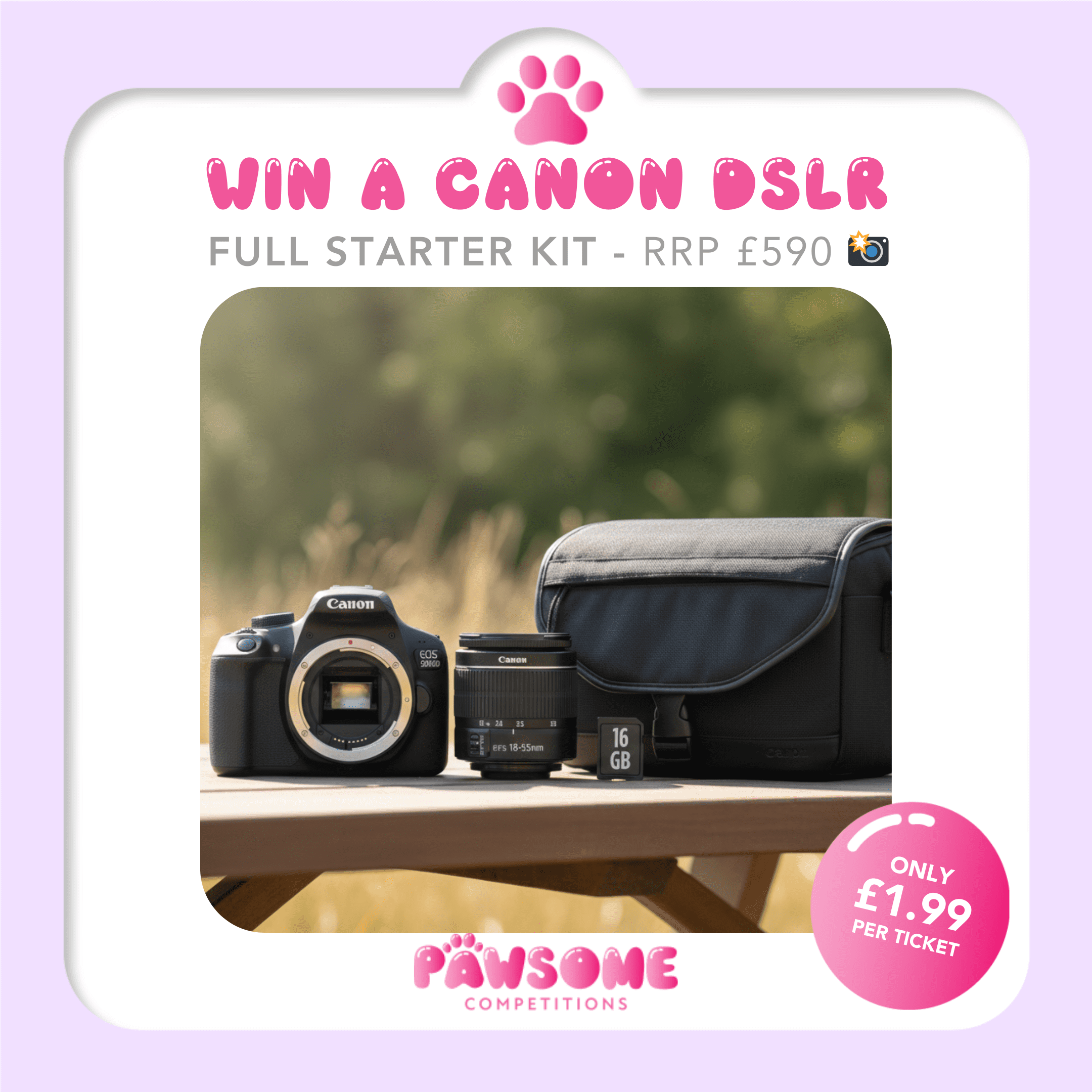 WIN A Canon EOS 2000D Starter Kit 📸