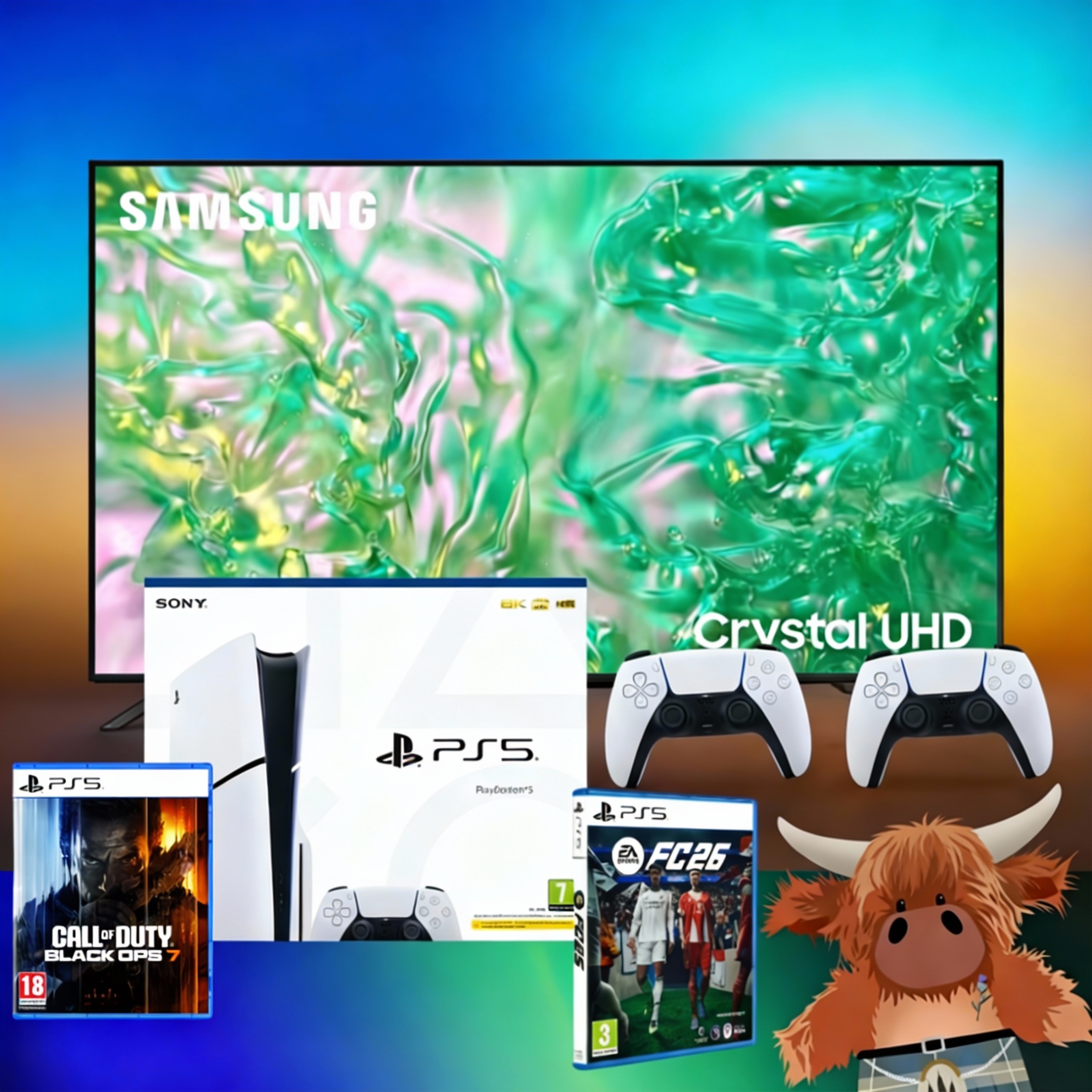 PS5 Gaming bundle + 50″ Samsung 4K TV