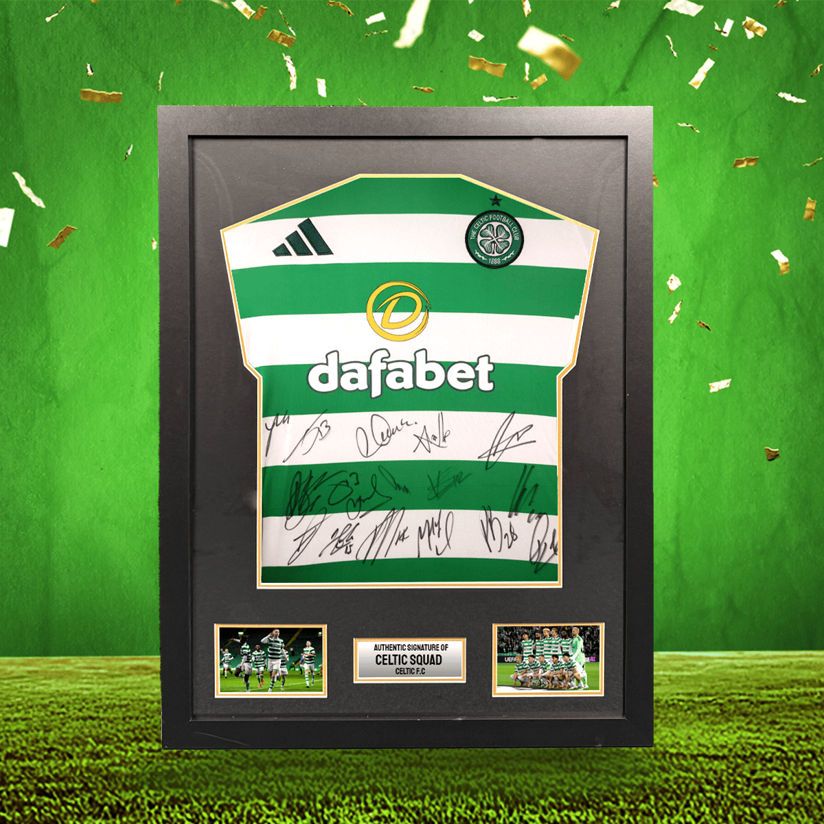 FP99 Competition! Win this Squad Signed & Framed Celtic Shirt! Low Odds Guaranteed!