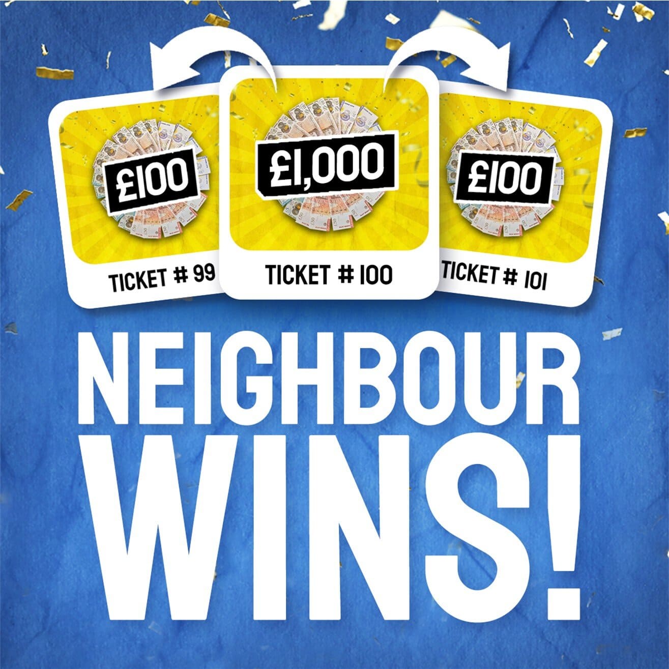 Neighbour Wins! Over £10,000 Tax Free Cash to win!