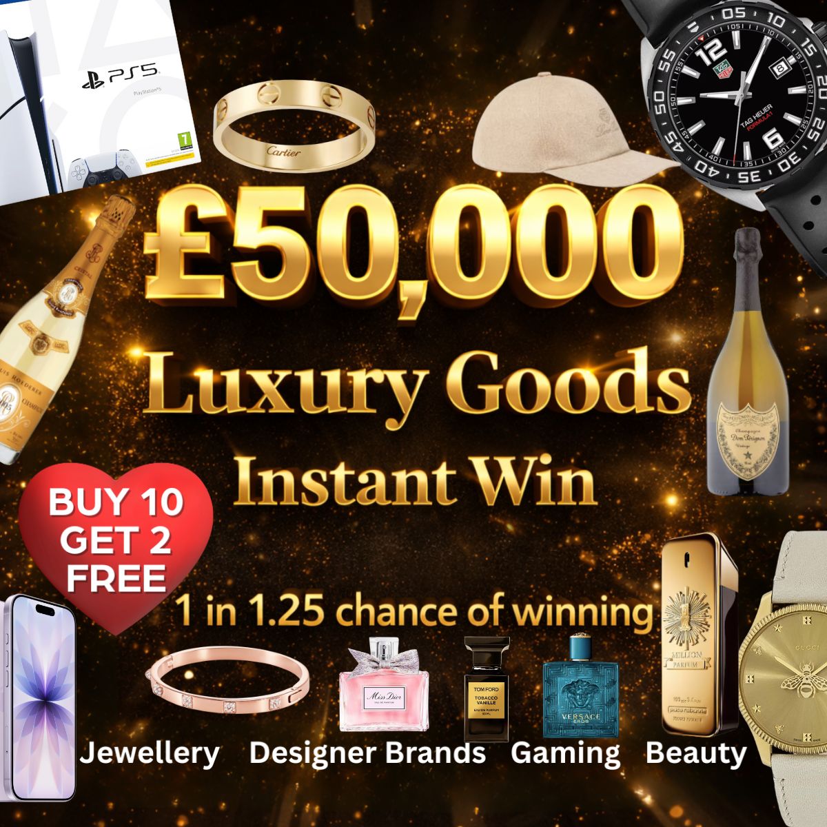 £50,000 LUXURY INSTANT WIN