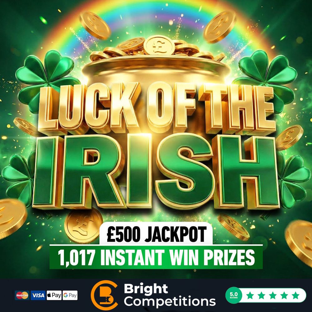 Luck of the Irish – 1,017 Instant Wins & £500 Jackpot