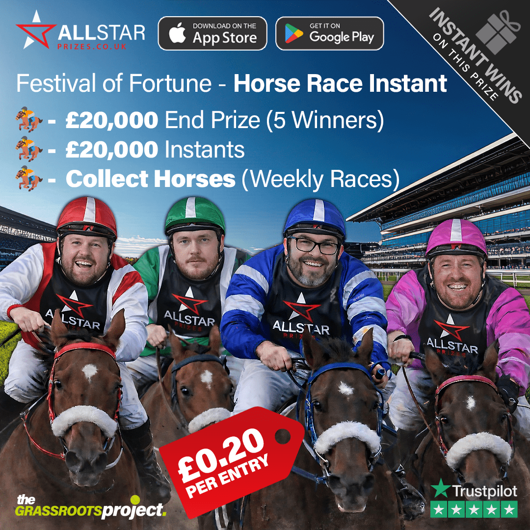 All Star Festival of Fortune – £20K End Prize Pool – £20K Instant Wins