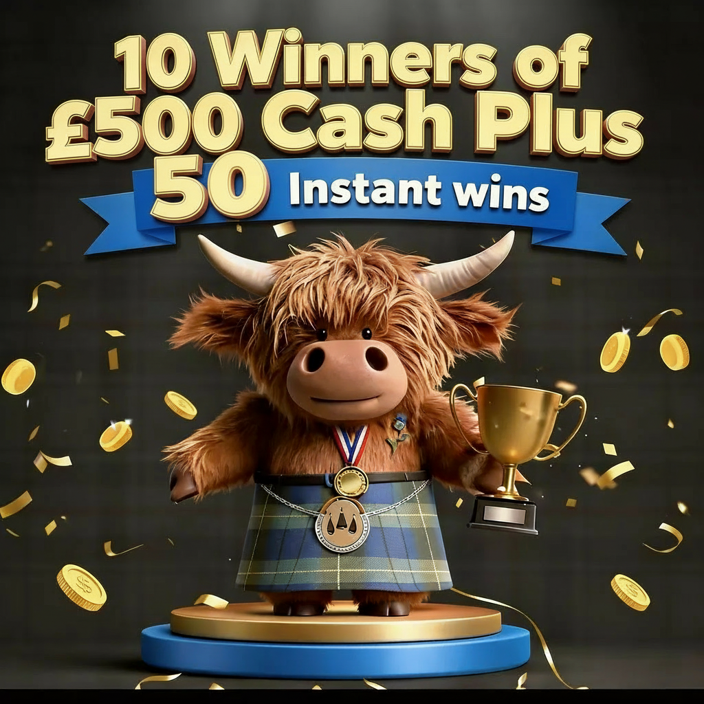 Kilted For The WIN – 10 Winners of £500 Cash +  50 Awesome Instant Wins