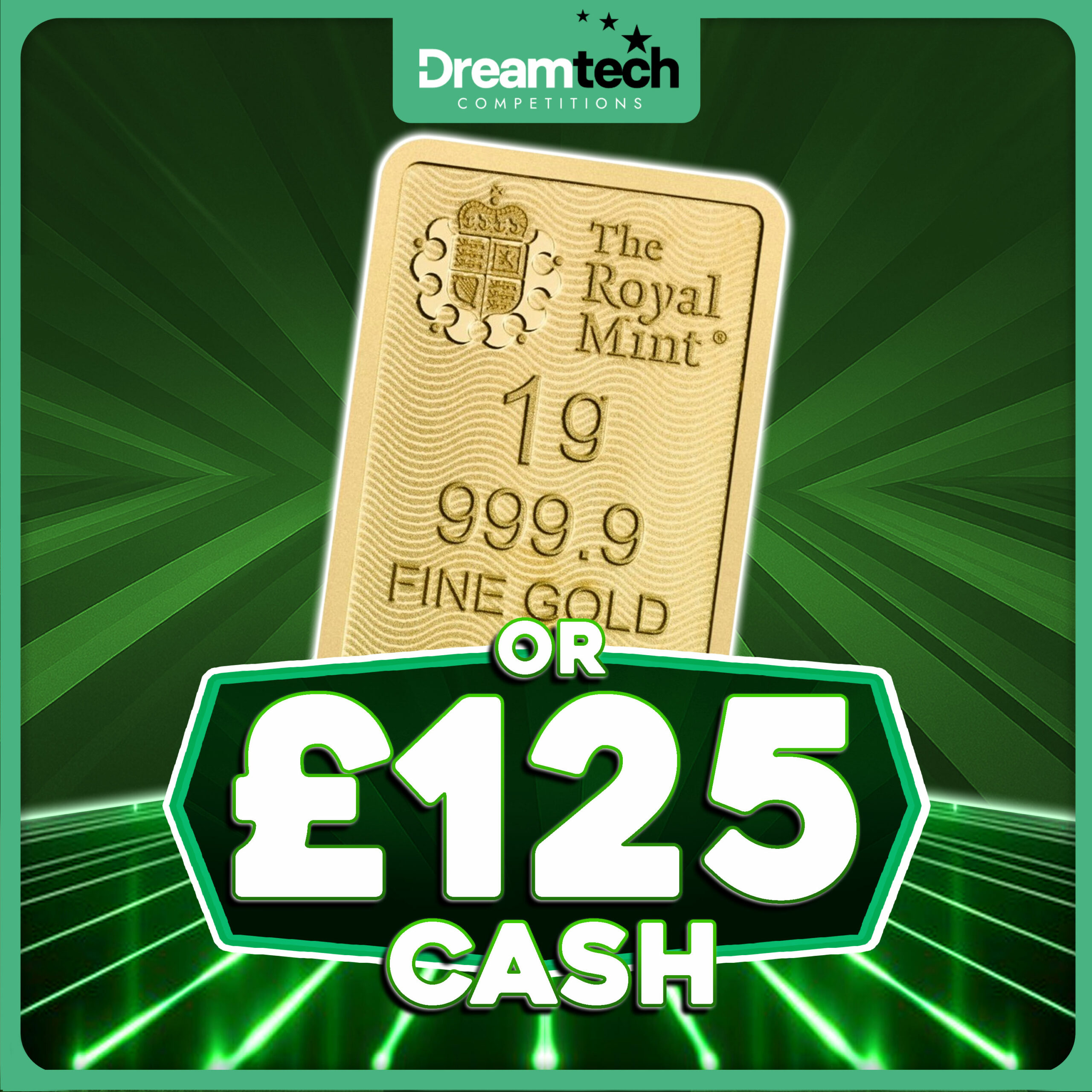 99 TICKETS WIN a 1g Gold Bar!