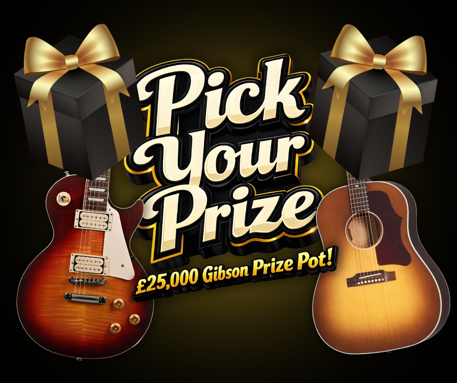 Pick Your Prize Gibson Instant Win – £25,000 Prize Pot!
