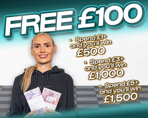 FREE ENTRY - WIN £100 | SPEND £1- £5+ & WIN EXTRA CASH!