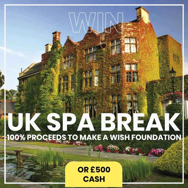100% Proceeds to Make A Wish UK: 5*  Surrey Spa Weekend or £500 CASH!