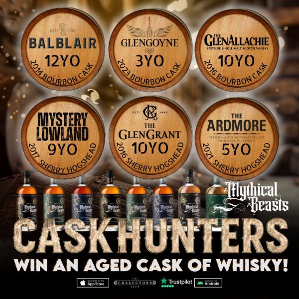 CASK HUNTERS! WIN AGED CASKS INSTANTLY! £40,000 PRIZE POT AND TOMATIN 30YO BONUS END PRIZE!