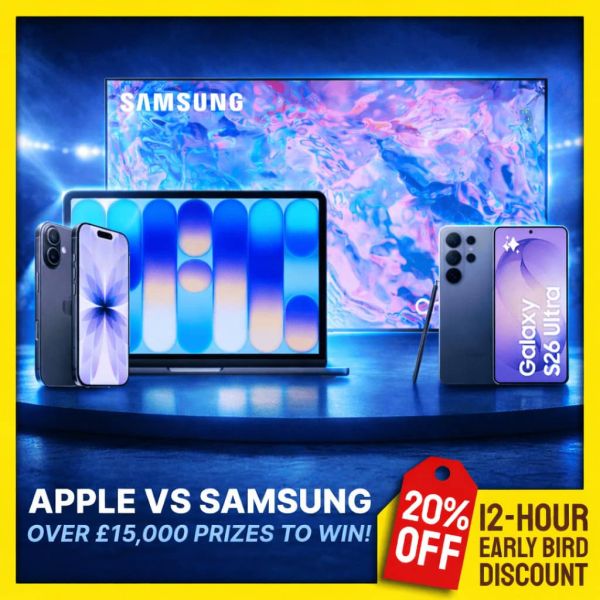 Apple vs Samsung! Over £15,000 Prizes!