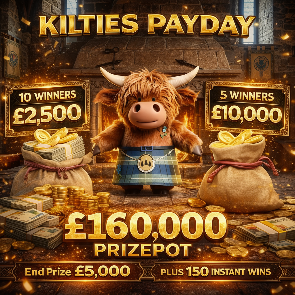 Kilties Payday – £160,000 Prize pot – Only £1.99