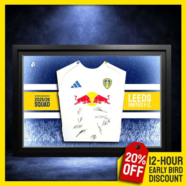 Squad Signed & Custom LED Framed Leeds Shirt!