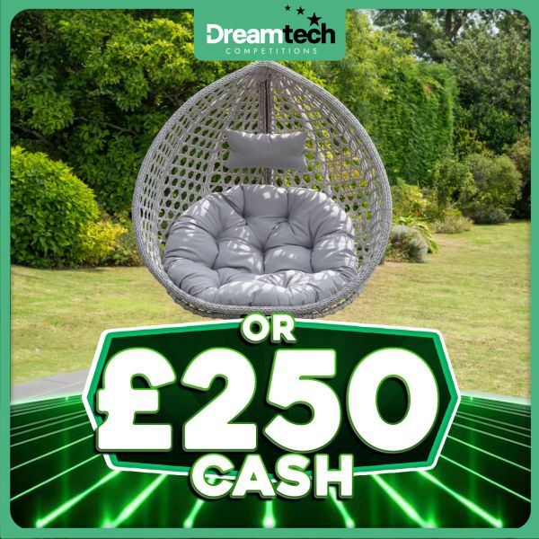 WIN a Large Grey Rattan Egg Chair For Just 2p!