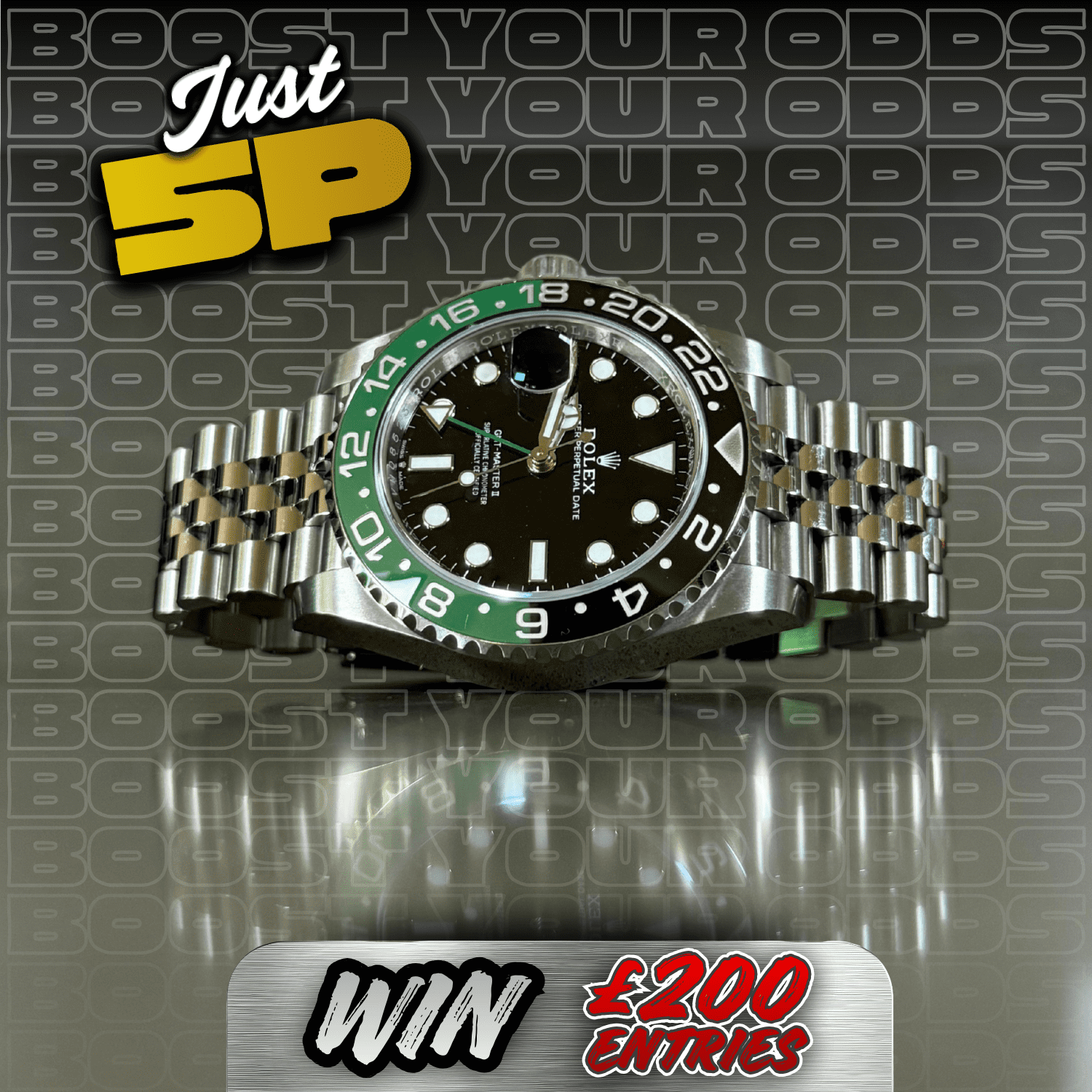Win £200 Entries into the Rolex “Sprite” 1-in-5 Comp!