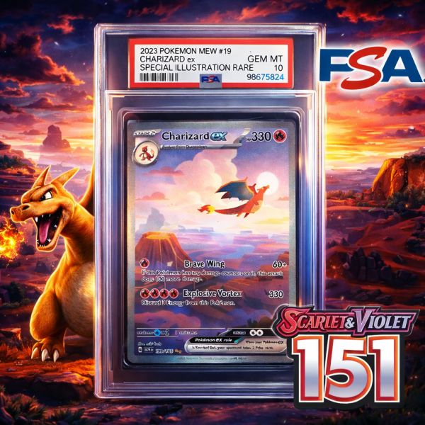 PSA 10 CERTIFIED POKEMON EX 199/165 | 151 SIR FULL ART CHARIZARD – RSP £1,700!