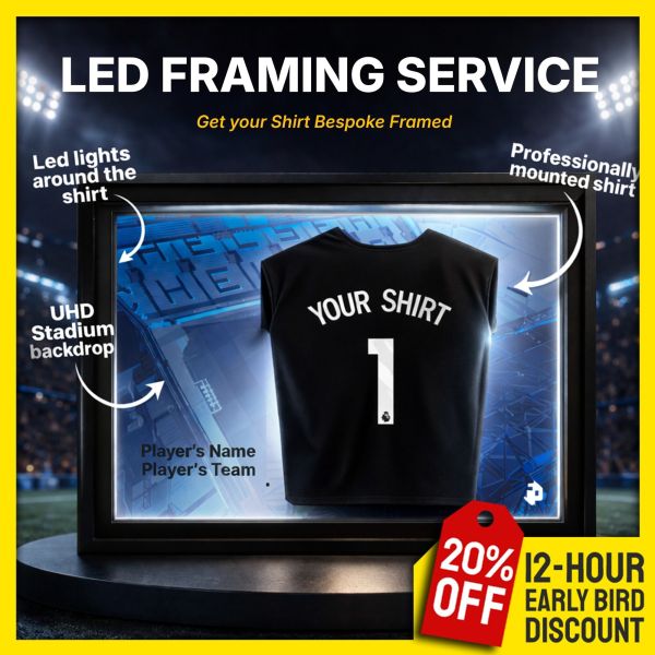 Bespoke Framing Service for your shirt (Including LED Lights)