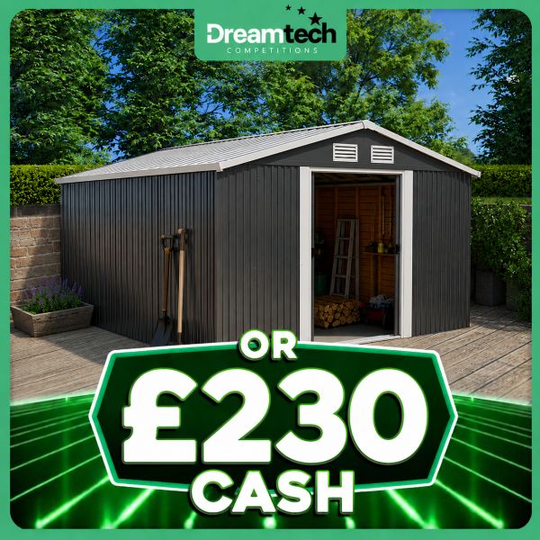 6x8ft Large Apex Metal Roof Garden Tool Storage Shed