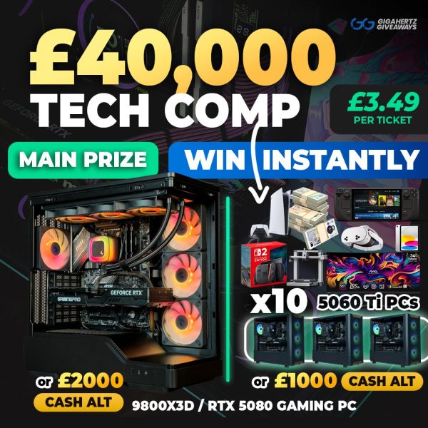 £40,000 TECH Comp | + 225 Instant Wins!