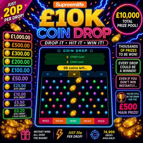 BRAND NEW FEATURE! 20p COIN DROP!