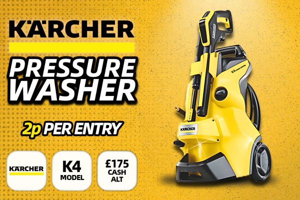 Win A Karcher K4 Pressure Washer for just 2p!