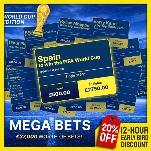 £37,000+ FIFA World Cup Mega Bets!
