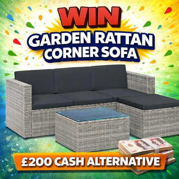 GARDEN RATTAN CORNER SOFA OR £200 CASH