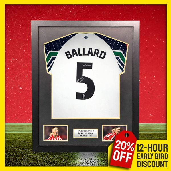 Sunderland Competition! Win this Dan Ballard Signed & Framed Sunderland Shirt!