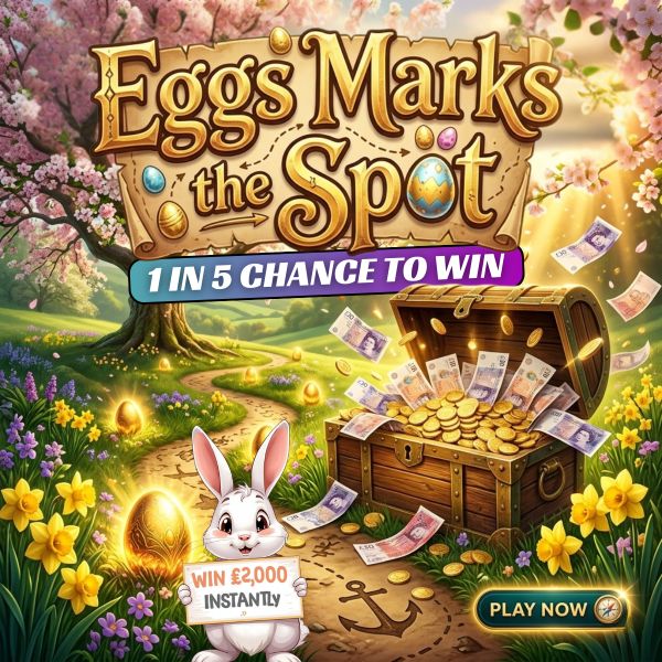Eggs Marks The Spot | 1-in-5 Chance To Win Up To £2,000 Instantly!