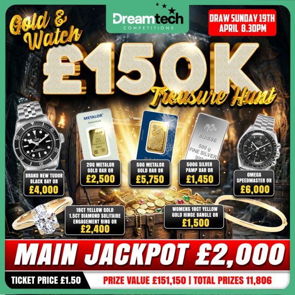 Gold & Watch £150k Treasure Hunt l £2,000 Jackpot!