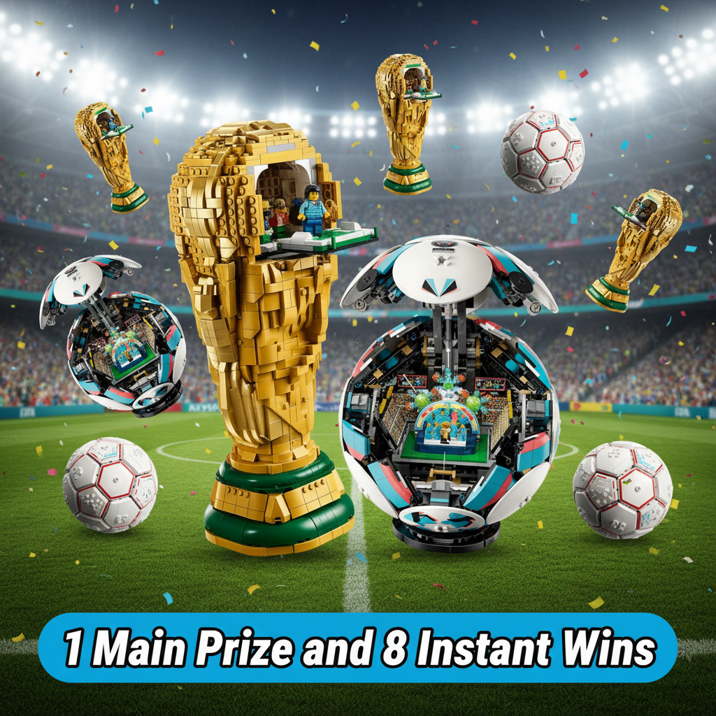 Lego World Cup Ball & Trophy – 1 End Prize – 8 Instant Wins