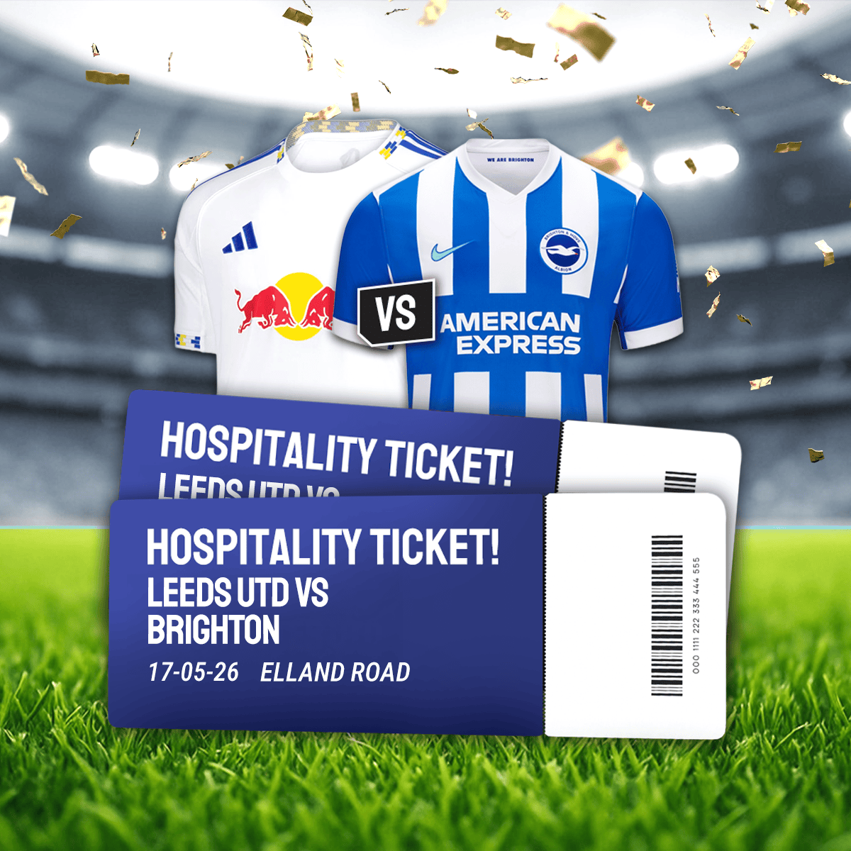 Leeds United Competition! Win 2x Hospitality Tickets to Leeds vs Brighton on the Final Home Game of the Season!