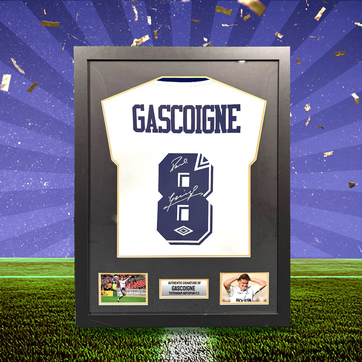 Spurs Competition! Win this Paul Gascoigne Signed & Framed Spurs Shirt!