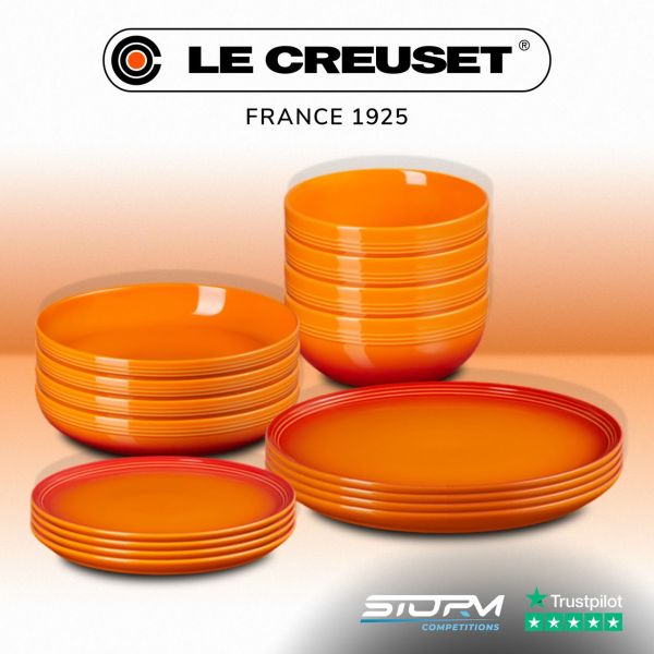 Le Creuset  Luxury Stoneware Coupe 16-piece Dinnerware Set