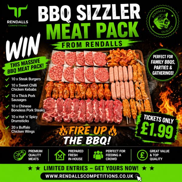 🔥 WIN THIS BBQ SIZZLER MEAT PACK FOR ONLY £1.99 🔥