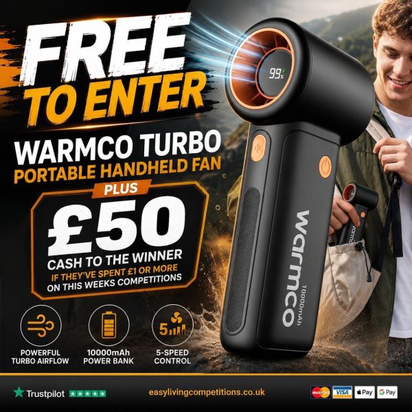 Free to Enter – Warmco Turbo Portable Handheld Fan