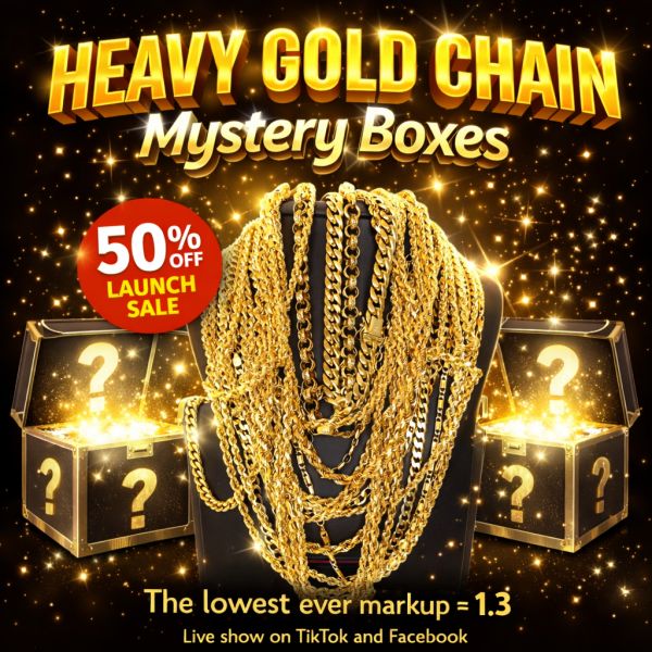 Heavy Gold Chain Mystery Boxes Instant Win (The Lowest Ever Mark-Up = 1.3) #2