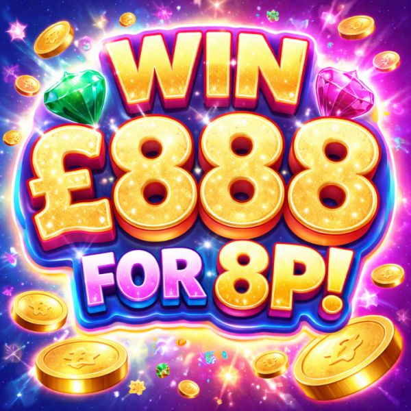 WIN £888 CASH FOR JUST 8P